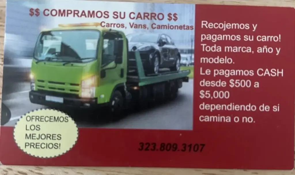 🚗COMPRO CARROS PARA YONKE ☎️