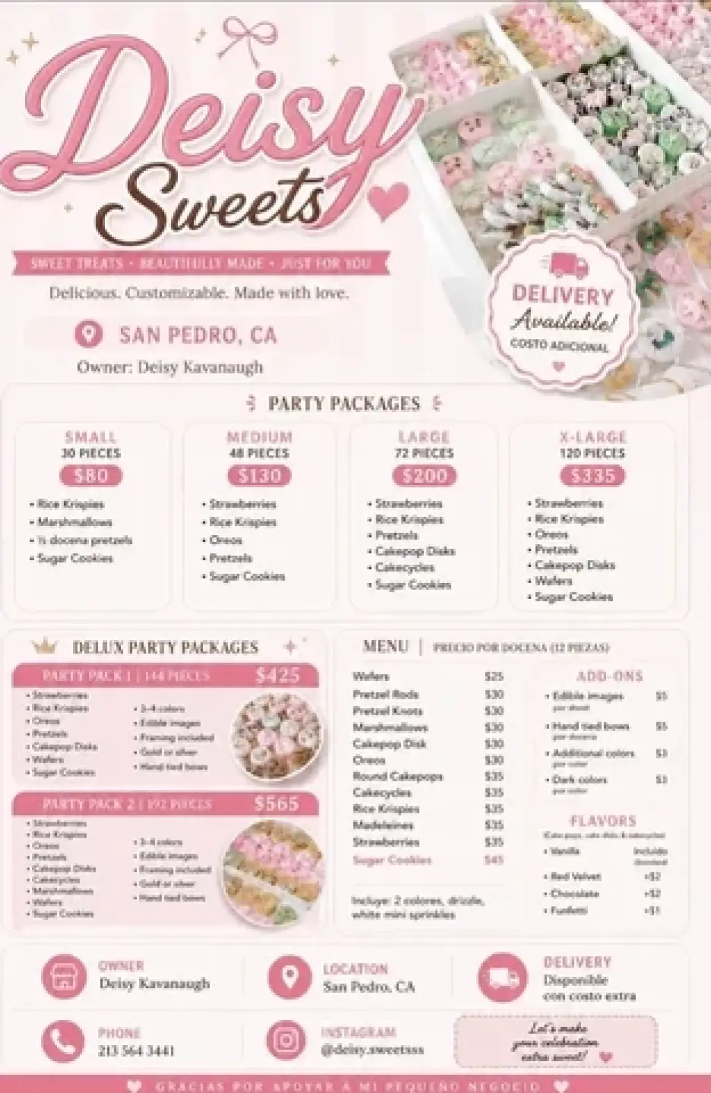 Postres para fiestas,eventos,