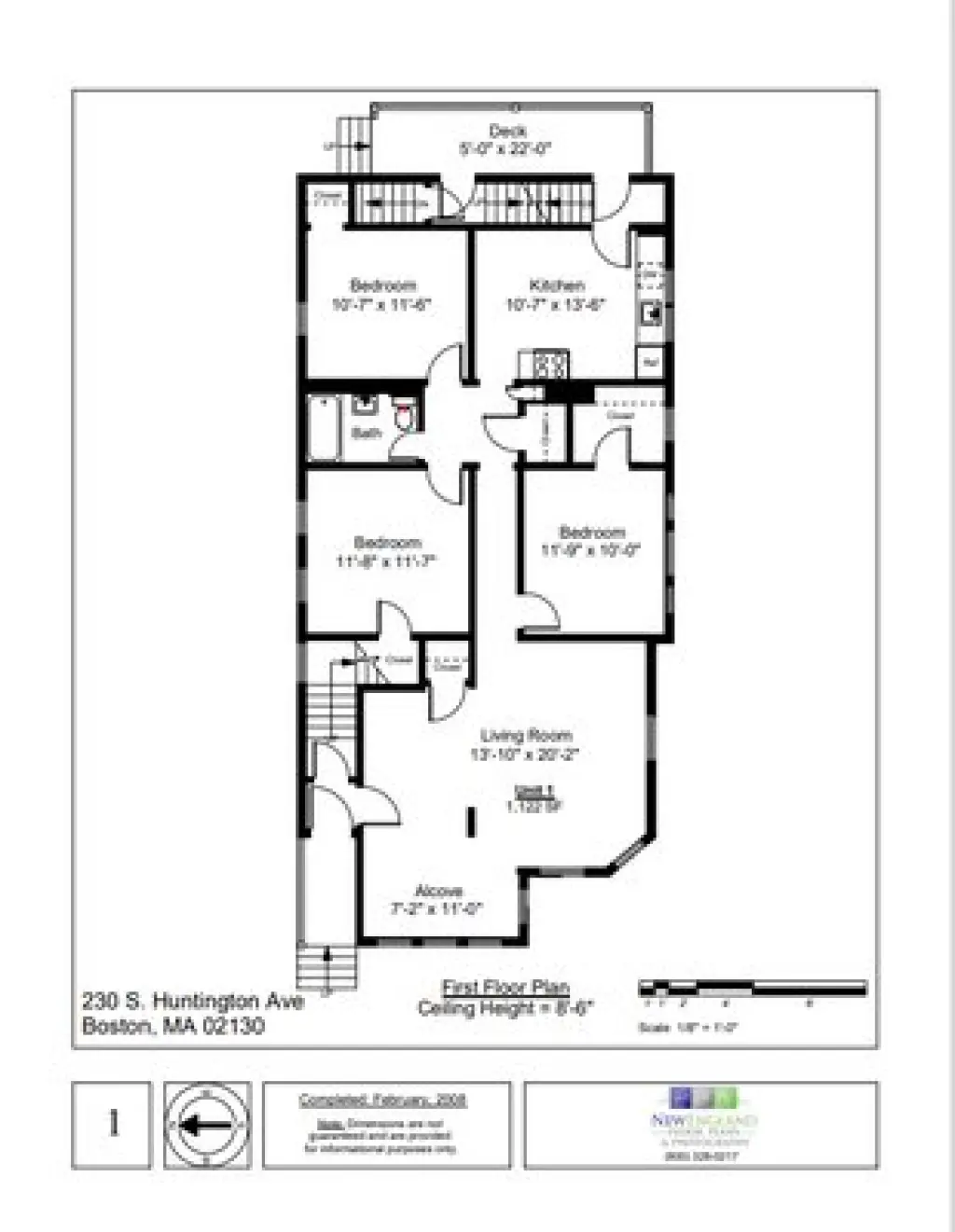 Propiedad en alquiler con 3 habitaciones y 1 baño en Jamaica Plain