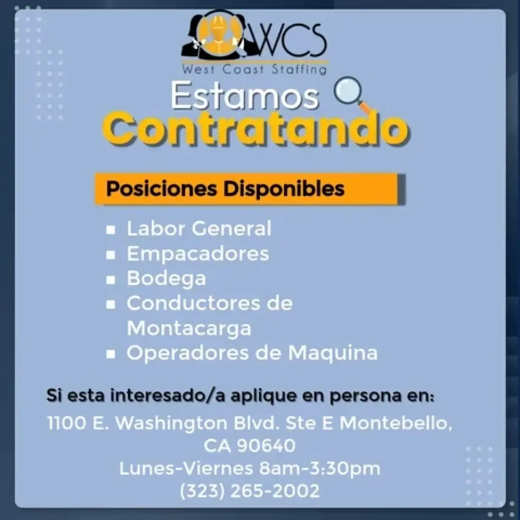 ESTAMOS CONTRATANDO