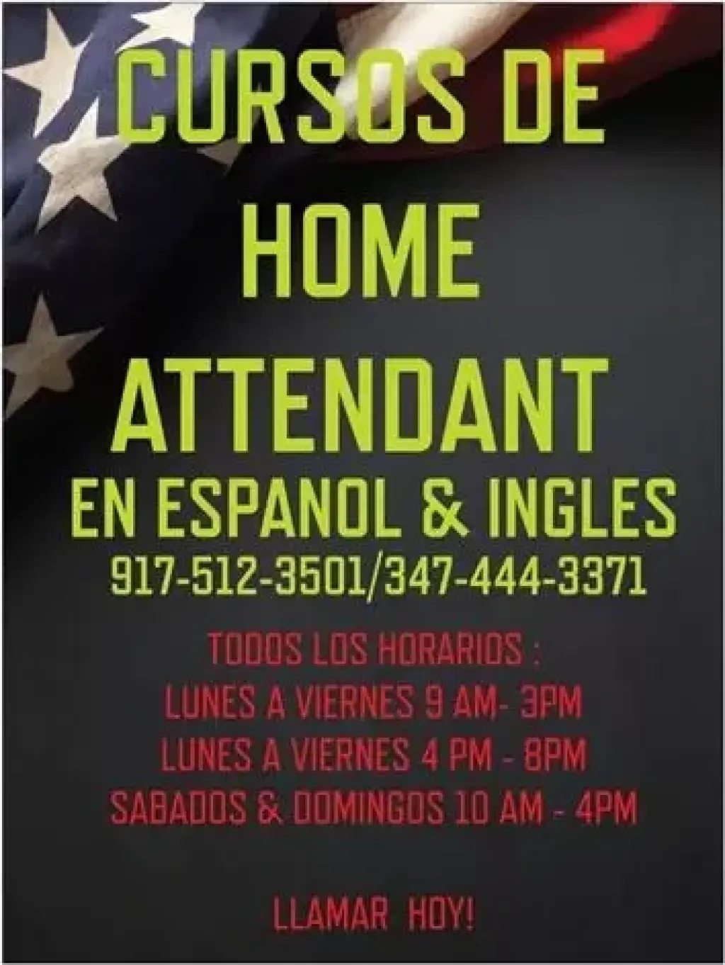 CURSOS DE HOME ATTENDANT (HHA)