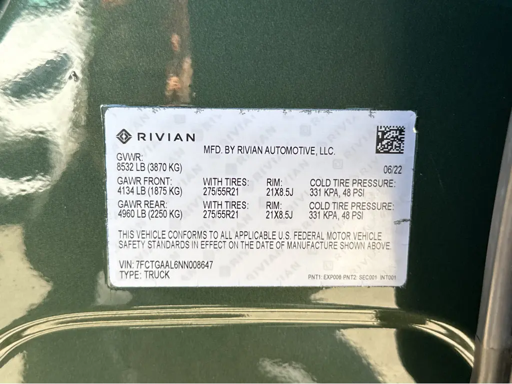 2022 Rivian R1T Launch Edition