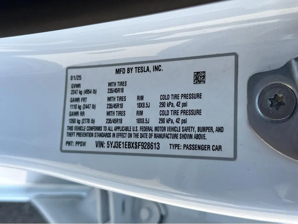 2025 Tesla Model 3 Long Range