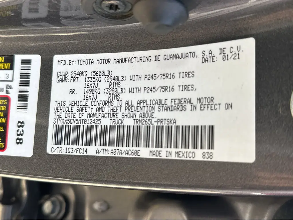2021 Toyota Tacoma 2WD SR5