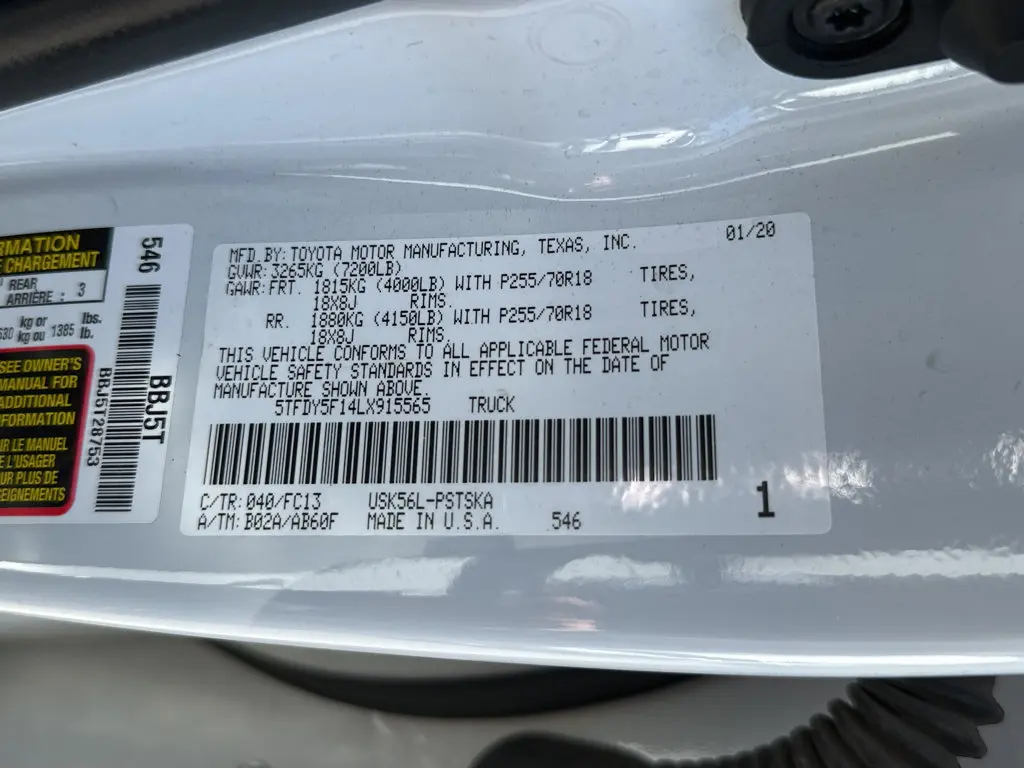 2020 Toyota Tundra 4WD SR5