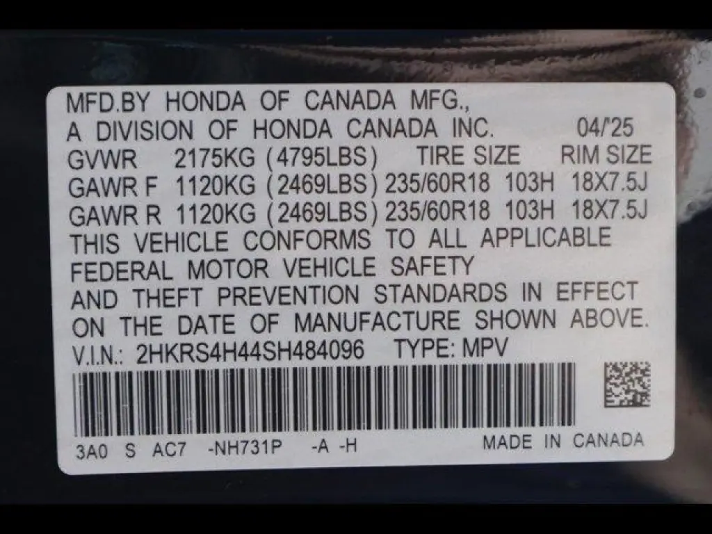 Honda CR-V 2025 AWD EX 4dr SUV