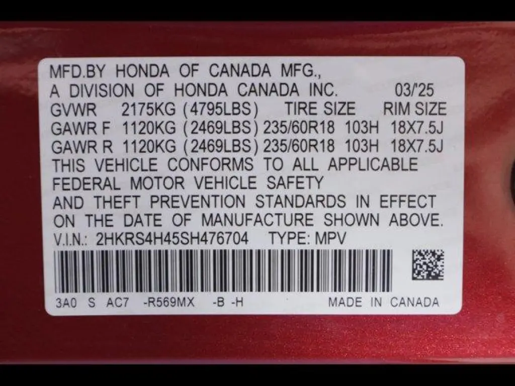 Honda CR-V 2025 AWD EX 4dr SUV