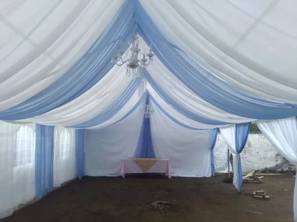 Decoración con telas y números