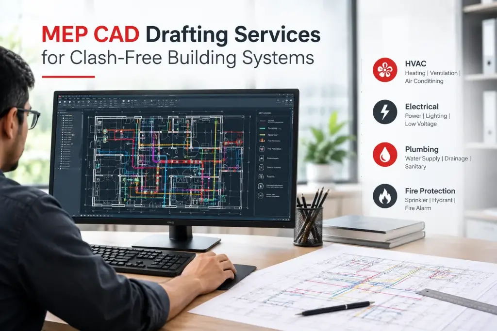 MEP CAD Drafting Services for Clash-Free Building Systems