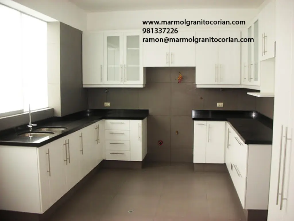 Granito negro absoluto, para tableros de cocina, baños, counters, pisos