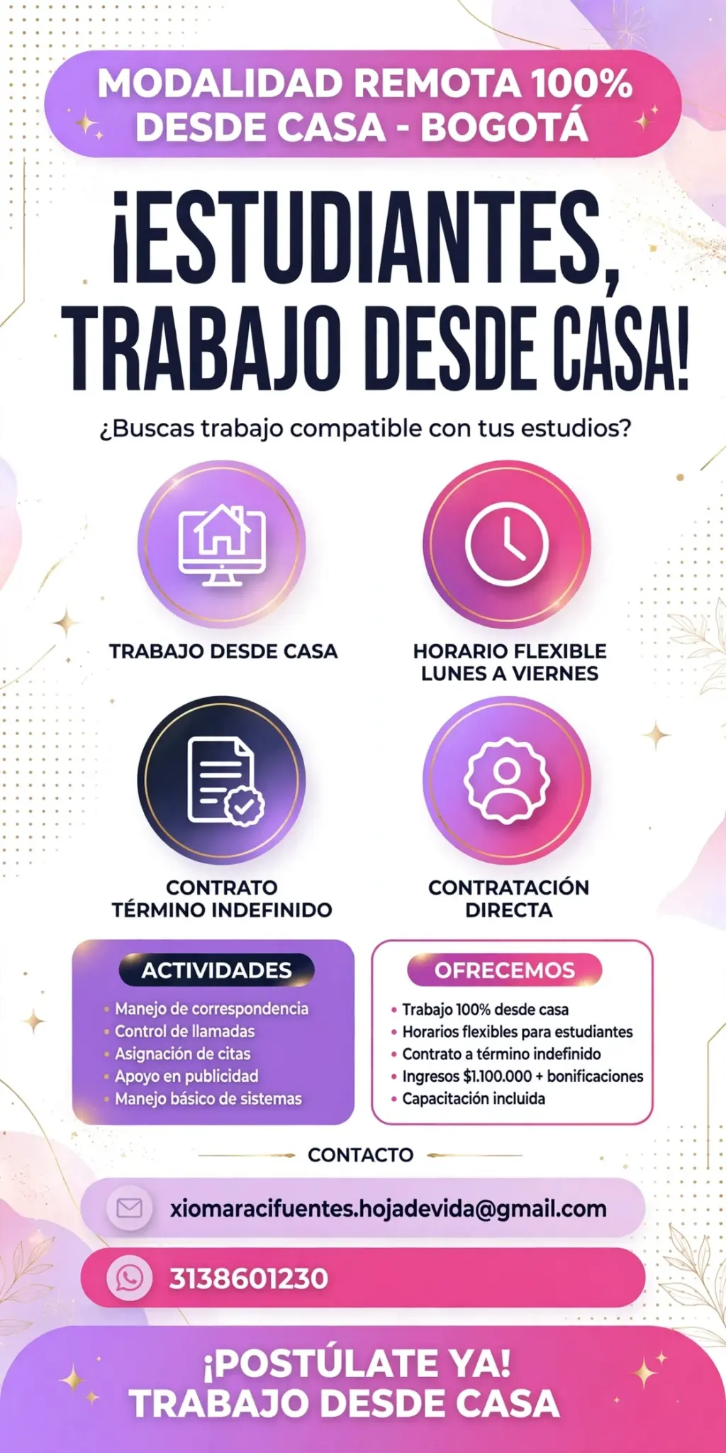 ¡TU TALENTO PUEDE SER PARTE DE NUESTRO EQUIPO!