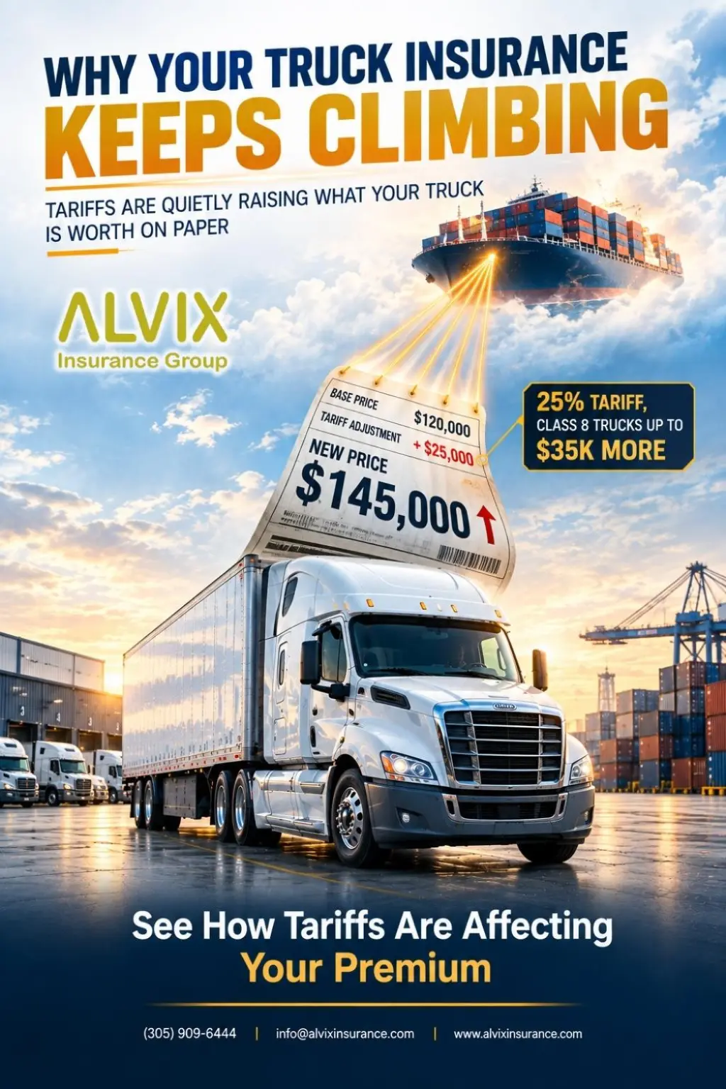 Tariffs on Class 8 Trucks Are Reshaping Insurance Premiums