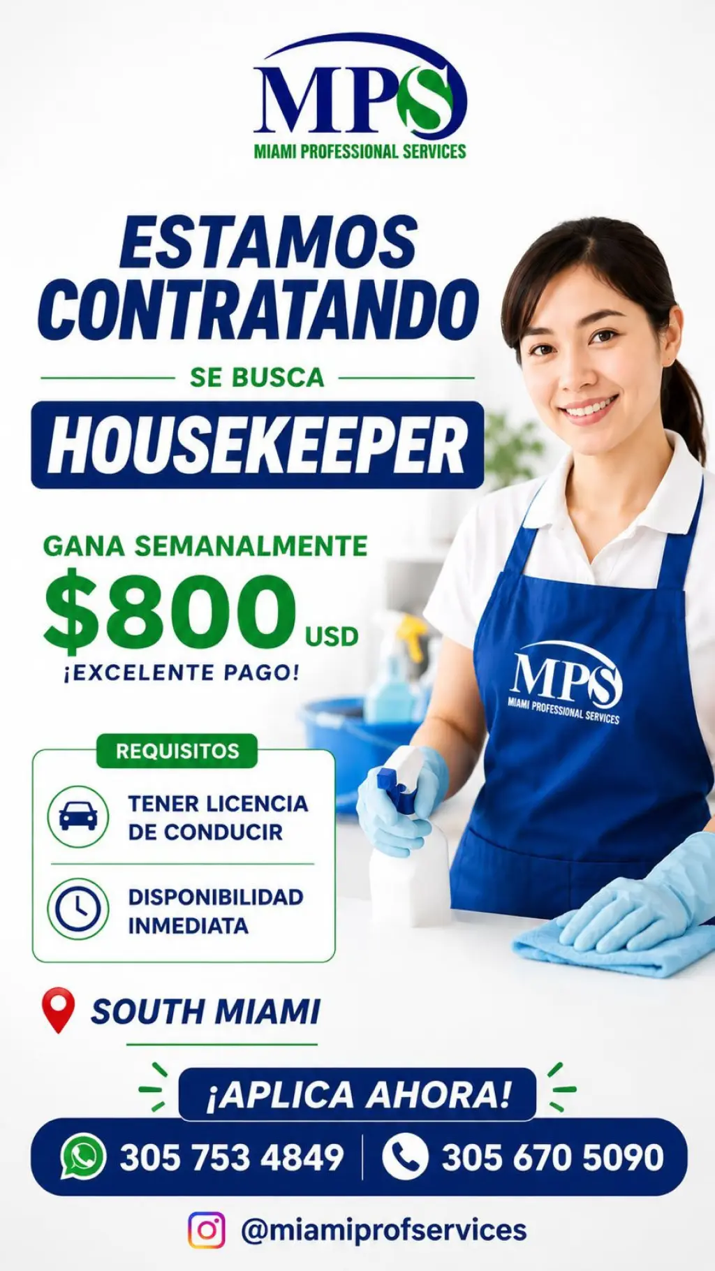 SE BUSCA HOUSEKEEPER EXTERNA