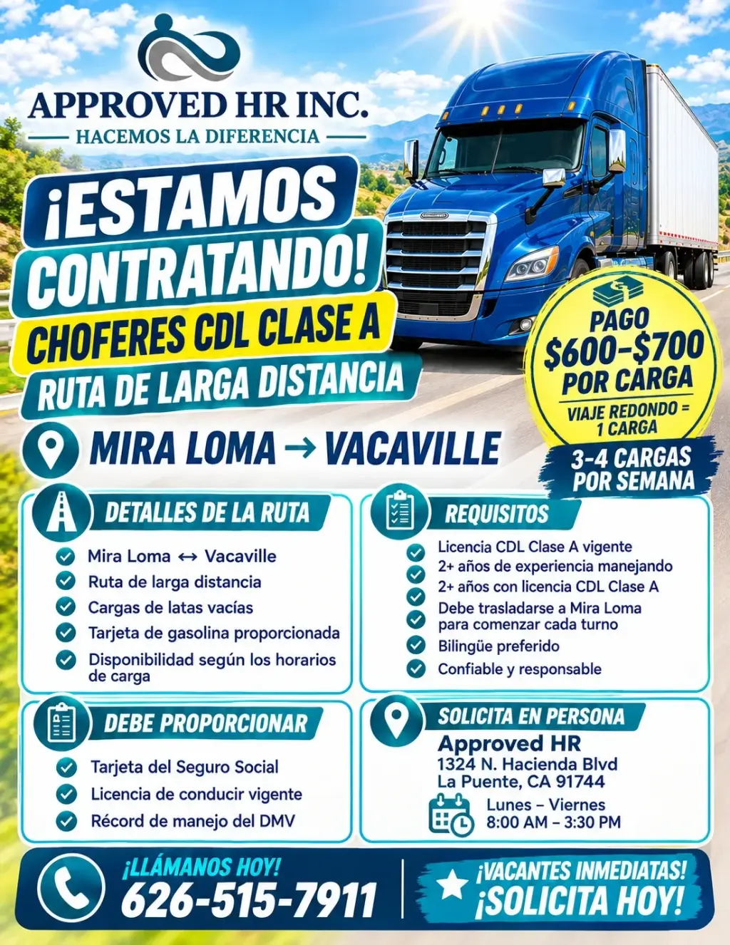 CHOFER DE CAMIONETA CLASE A