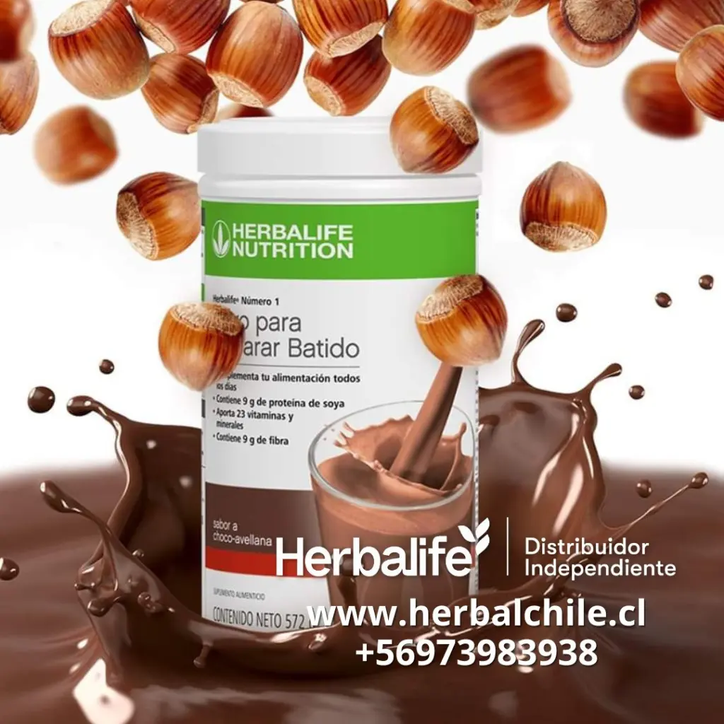 Polvo de Batido de Proteína Herbalife - Sabor Chocolate Avellana