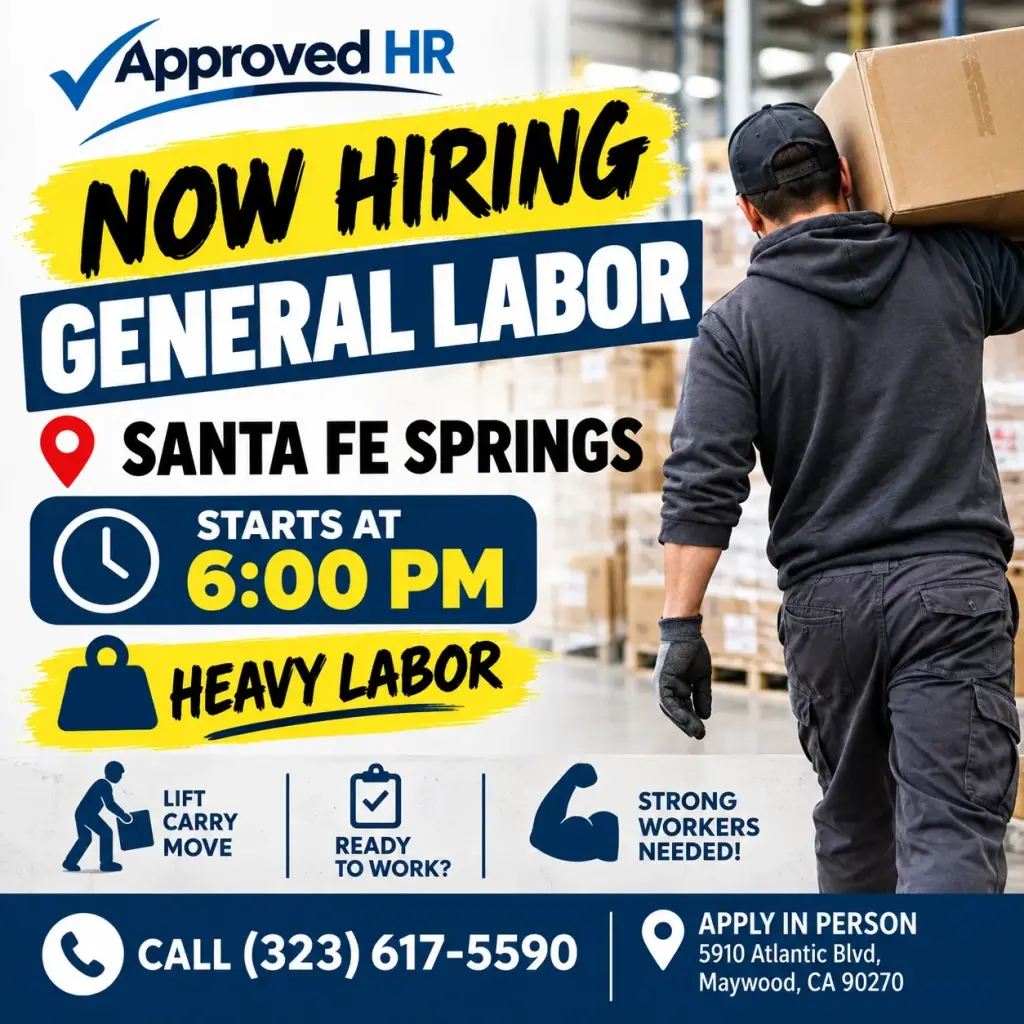 Se Busca: Posiciones de Trabajo General Disponibles