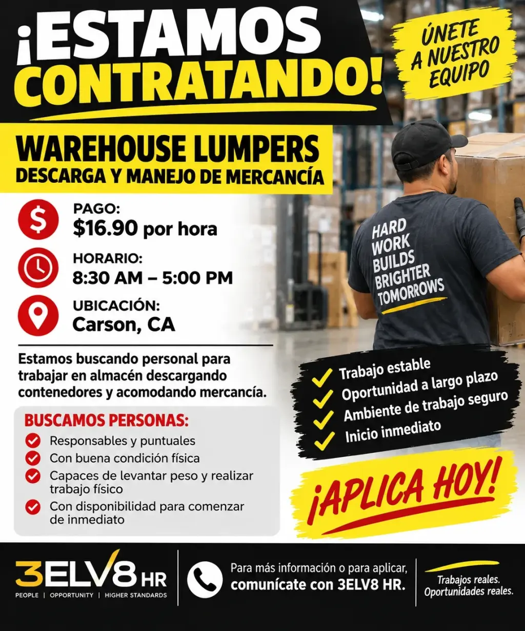 Warehouse Lumpers / Descarga de Contenedores