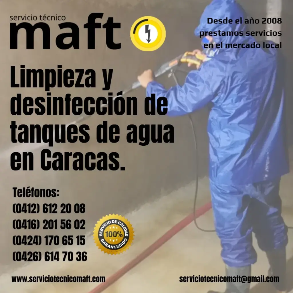 Limpieza desinfección de tanques de agua Caracas