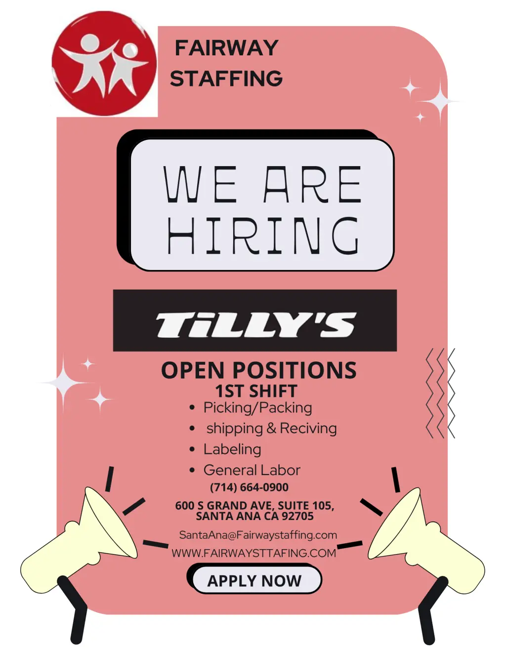 WE’RE HIRING!