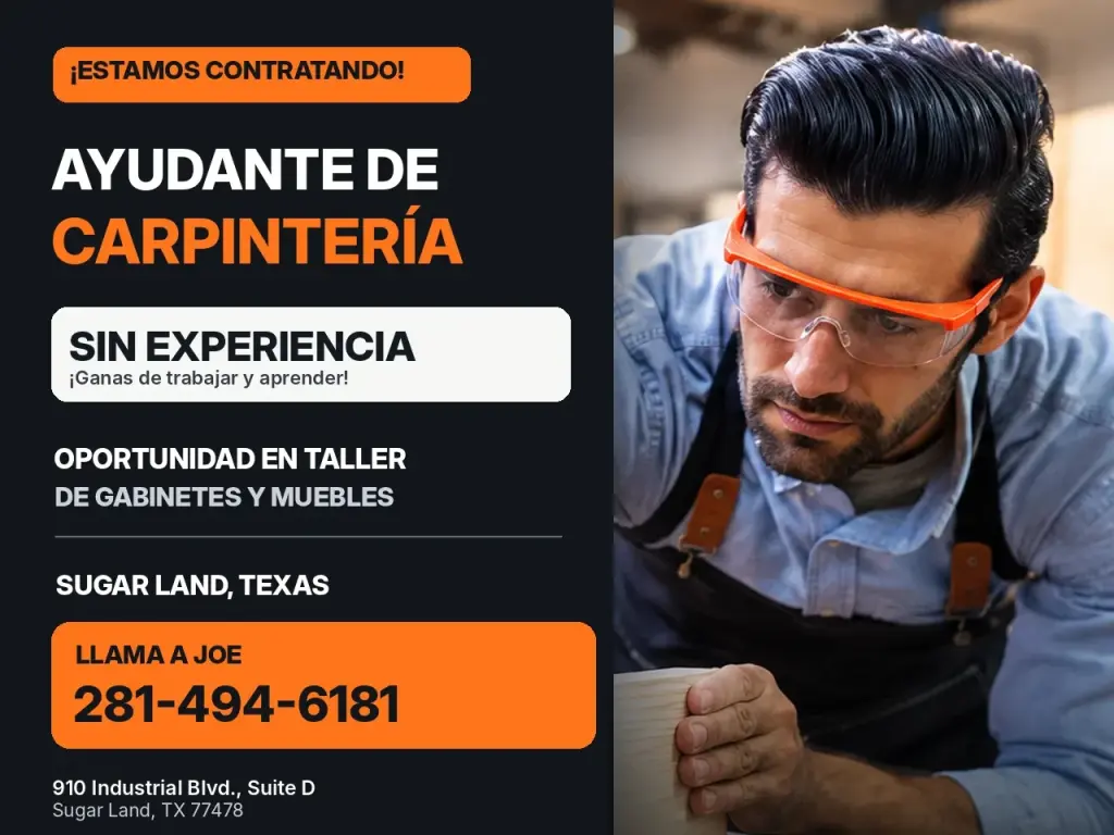 Solicito ayudante de carpintero