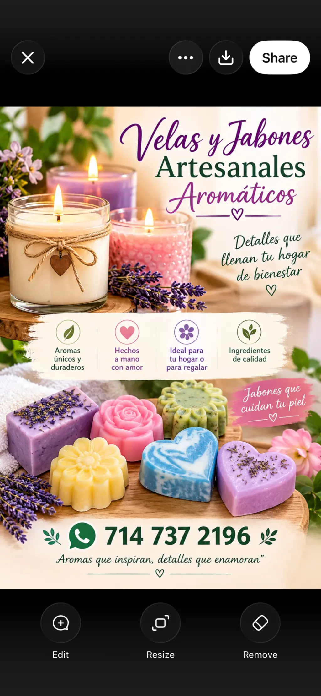 Velas y jabones aromáticos