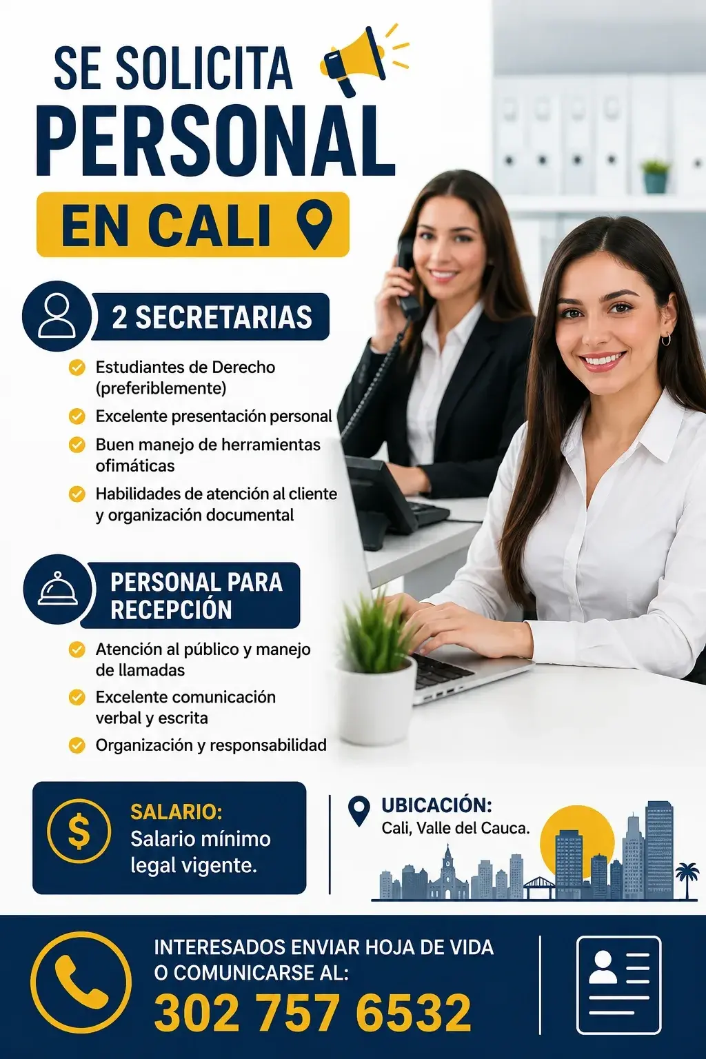 SE SOLICITA PERSONAL EN CALI
