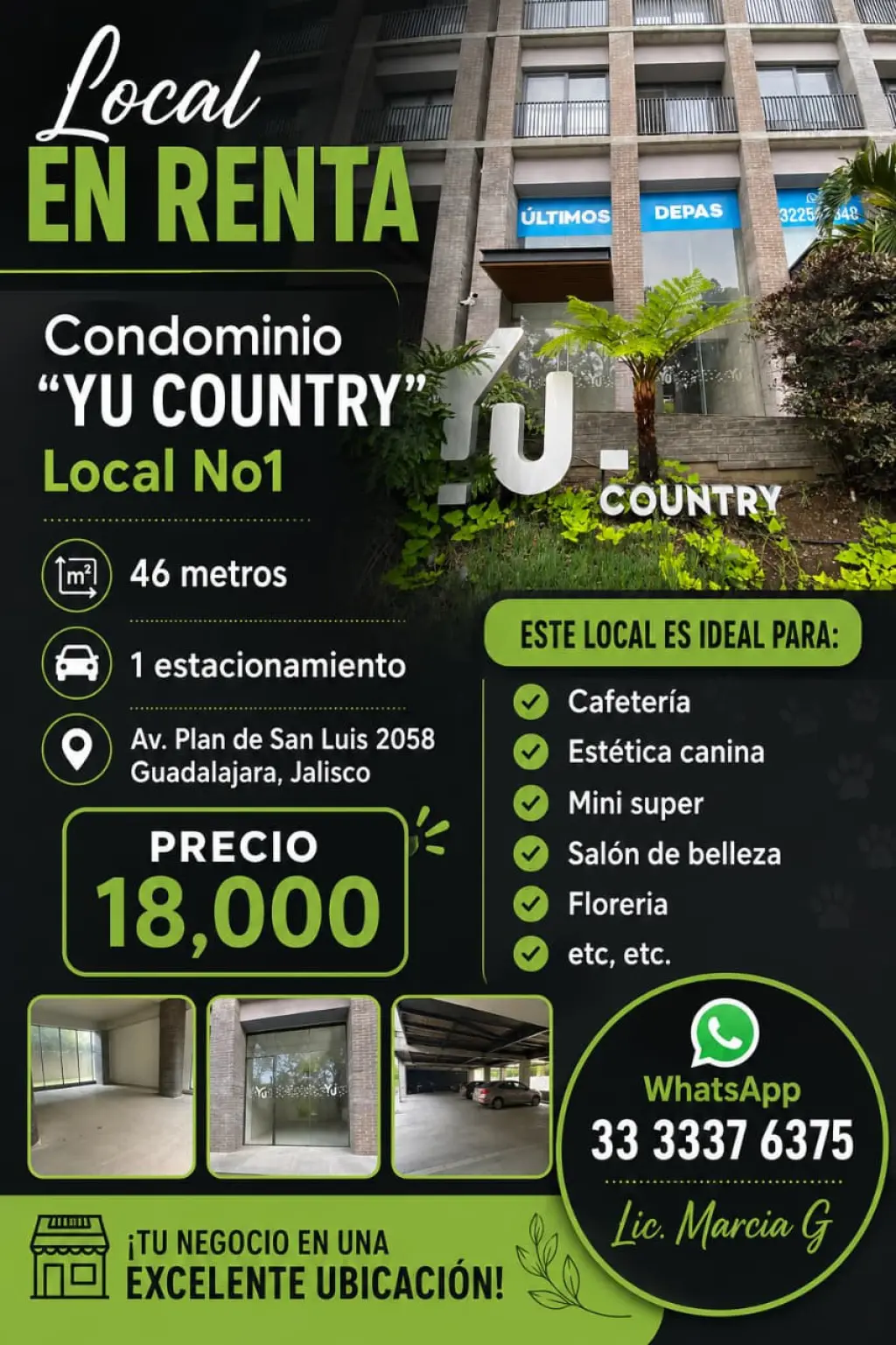 Local Comercial en Renta en Yu Country