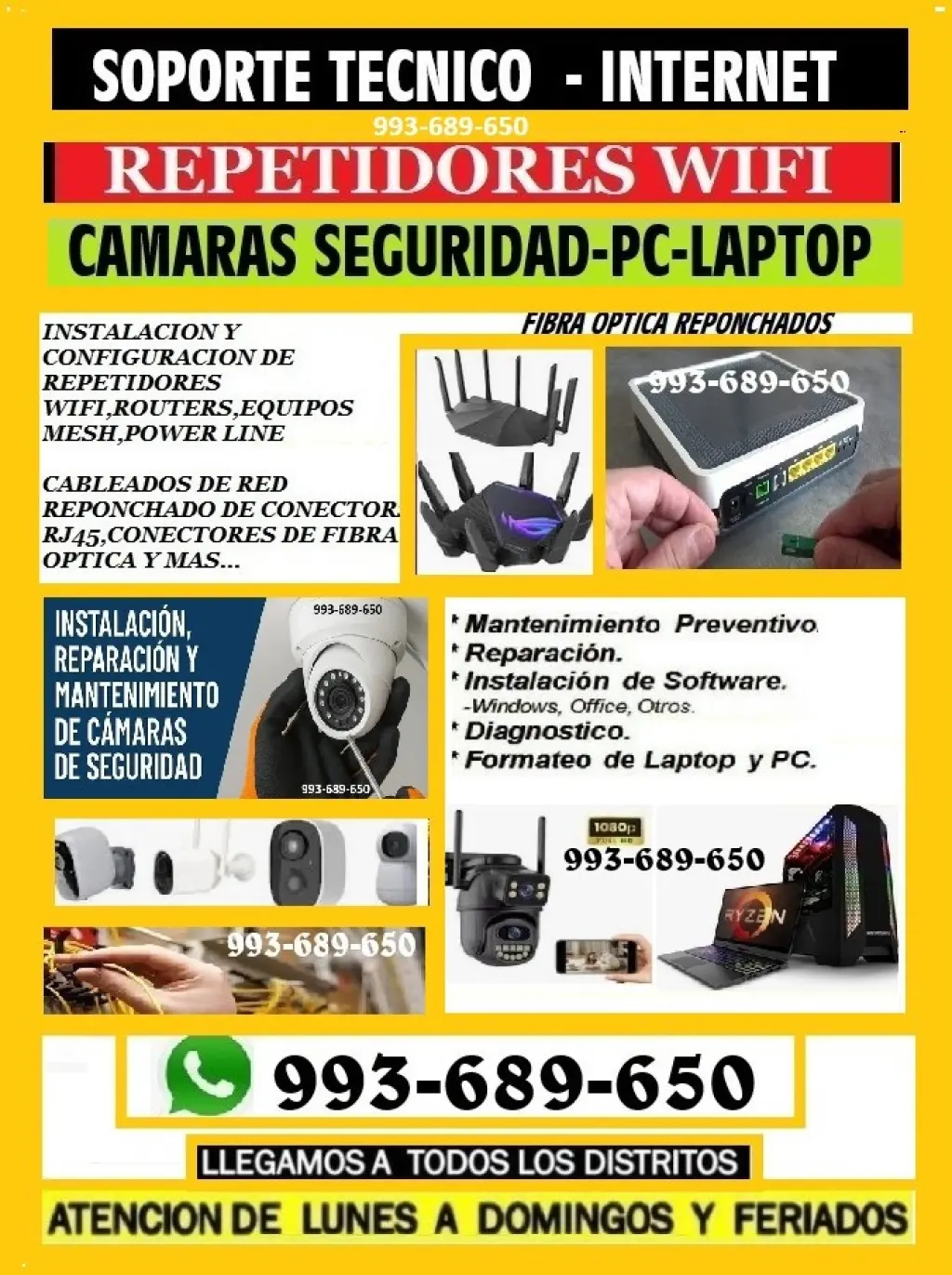 TECNICO CAMARAS VIGILANCIA,INTERNET WIFI,FIBRA OPTICA,PCS