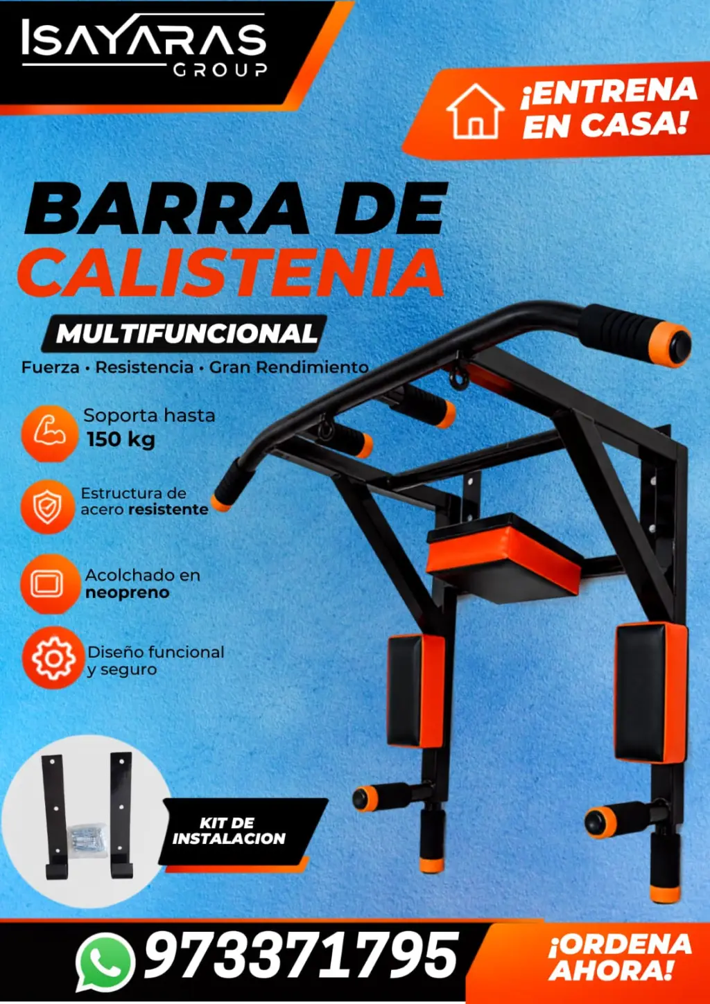 💪 BARRAS DE CALISTENIA – 3 MODELOS- ISAYARAS GROUP