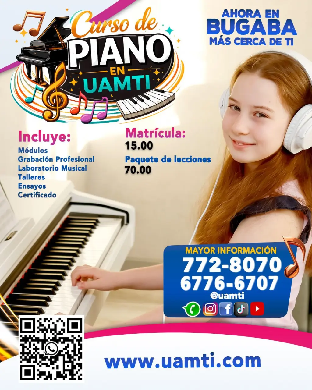 Academia de música cristiana, clases de piano