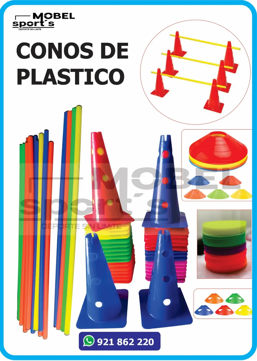 Conos de Plástico Coloridos para Deportes y Entrenamiento