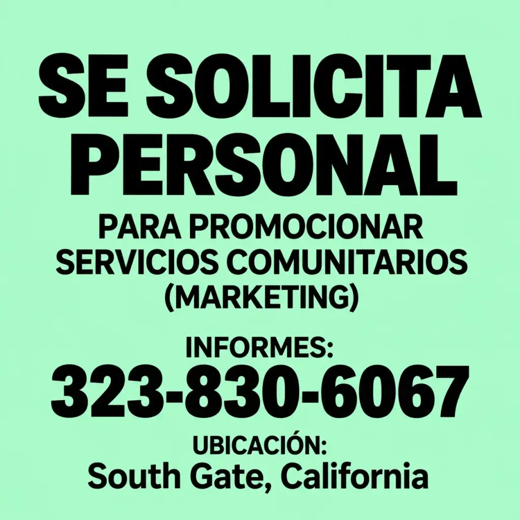 Personal Para Promocionar Servicios Comunitarios