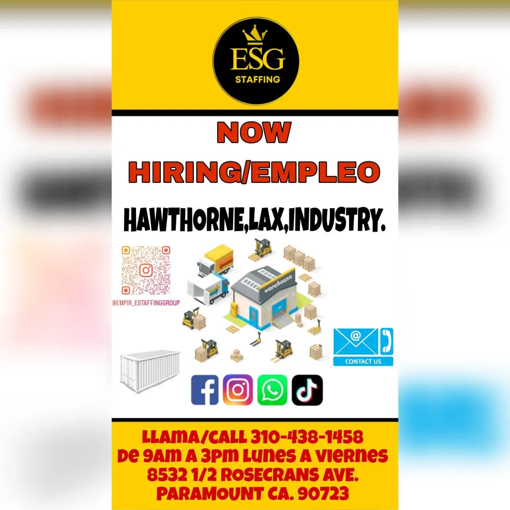 LAX/HAWTHORNE ESTAMOS CONTRATANDO
