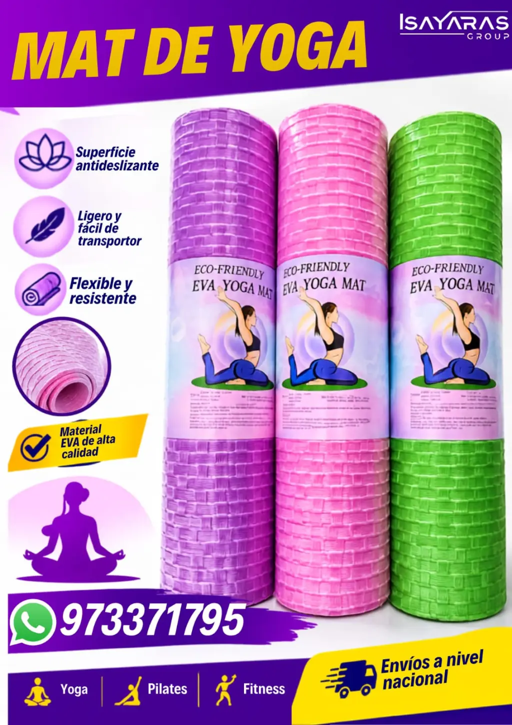 🧘♀️ MAT DE YOGA – COMODIDAD Y BIENESTAR- ISAYARAS GROUP