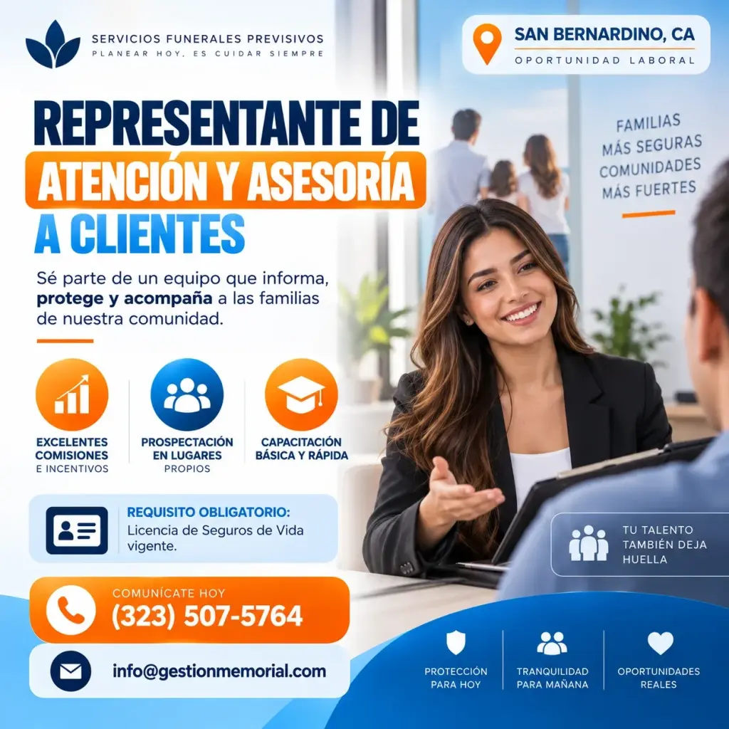 Representante de Atención y Asesoría a Clientes - San Bernardino