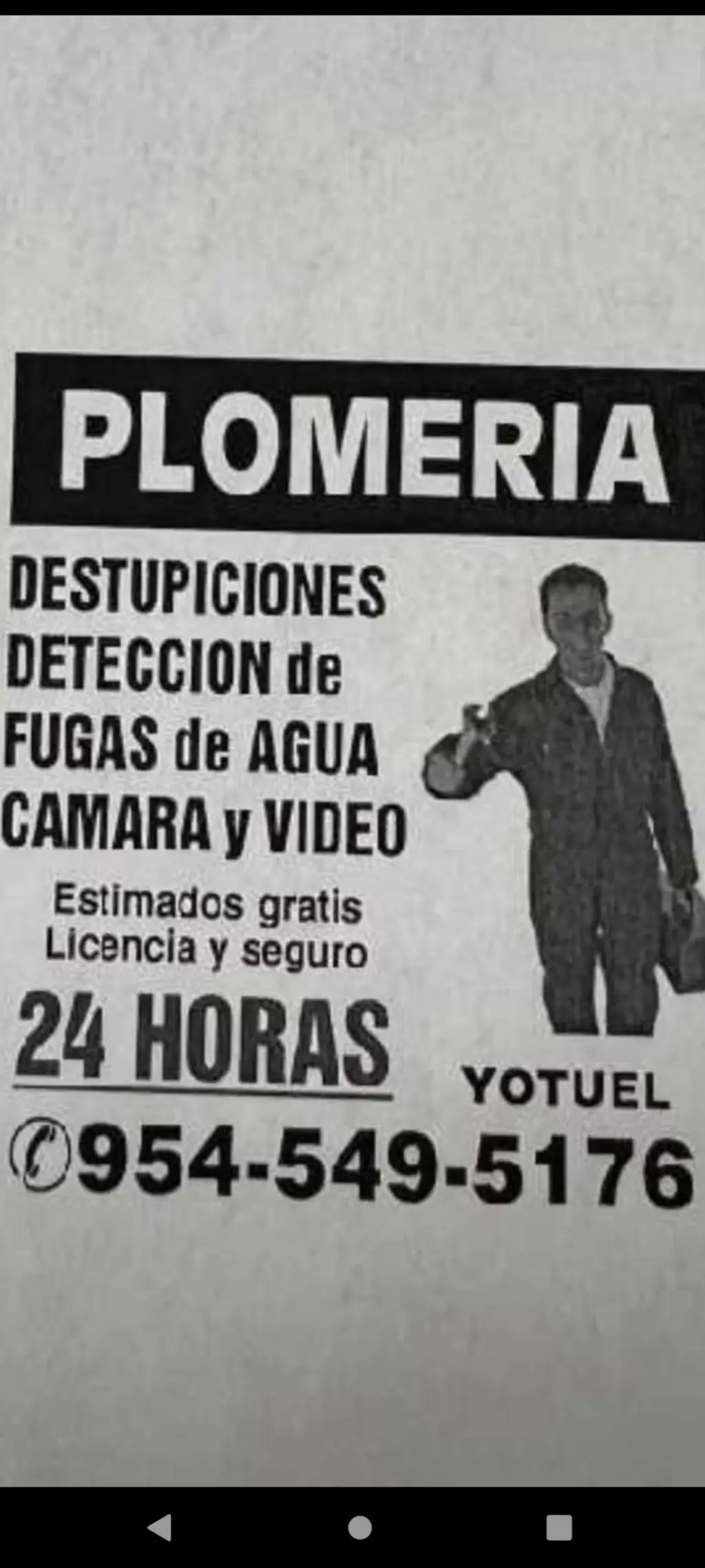 Plomería - a/c y limpiezas de ductos de secadoras