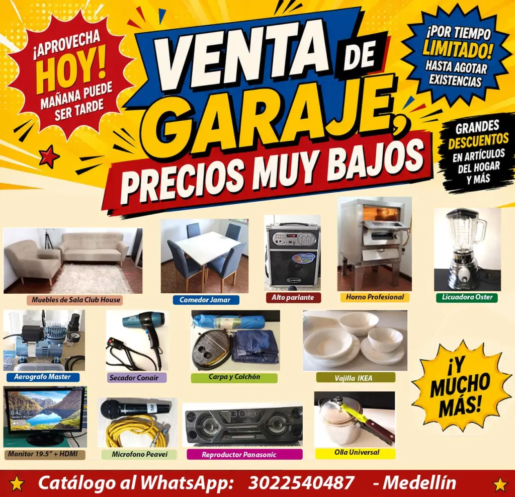 Venta de Garaje - ¡Grandes Ofertas en Artículos del Hogar!