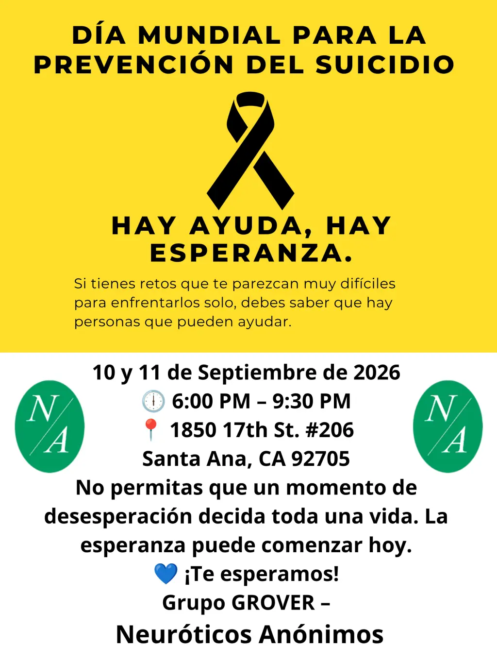 Evento del Día Mundial para la Prevención del Suicidio