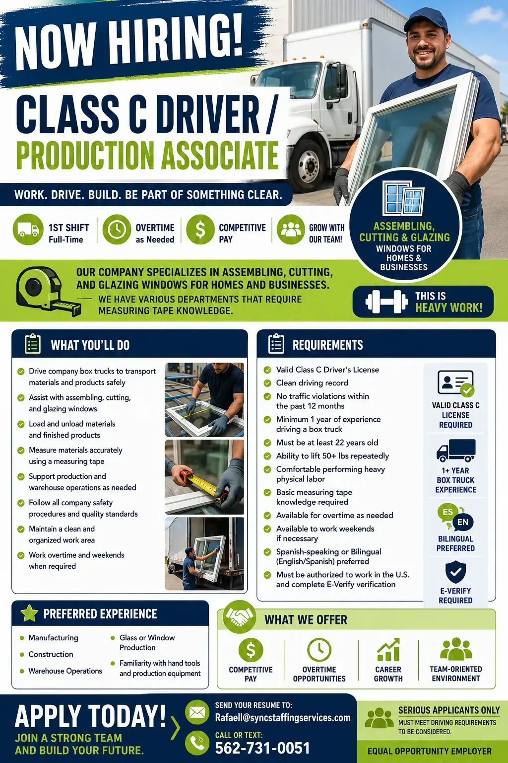 Class C Box Truck Driving