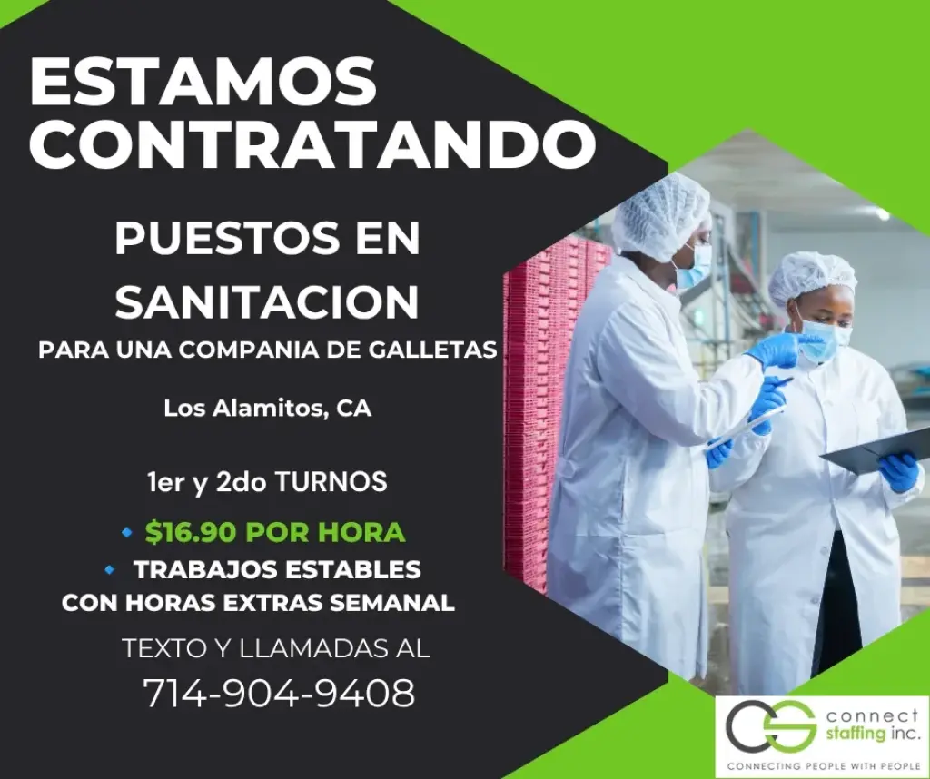 Trabajo de Sanitazion en Bodega con Overtime