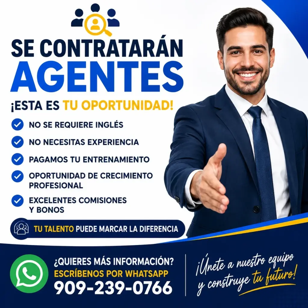 ¡BUSCAMOS PERSONAS CON GANAS DE CRECER!