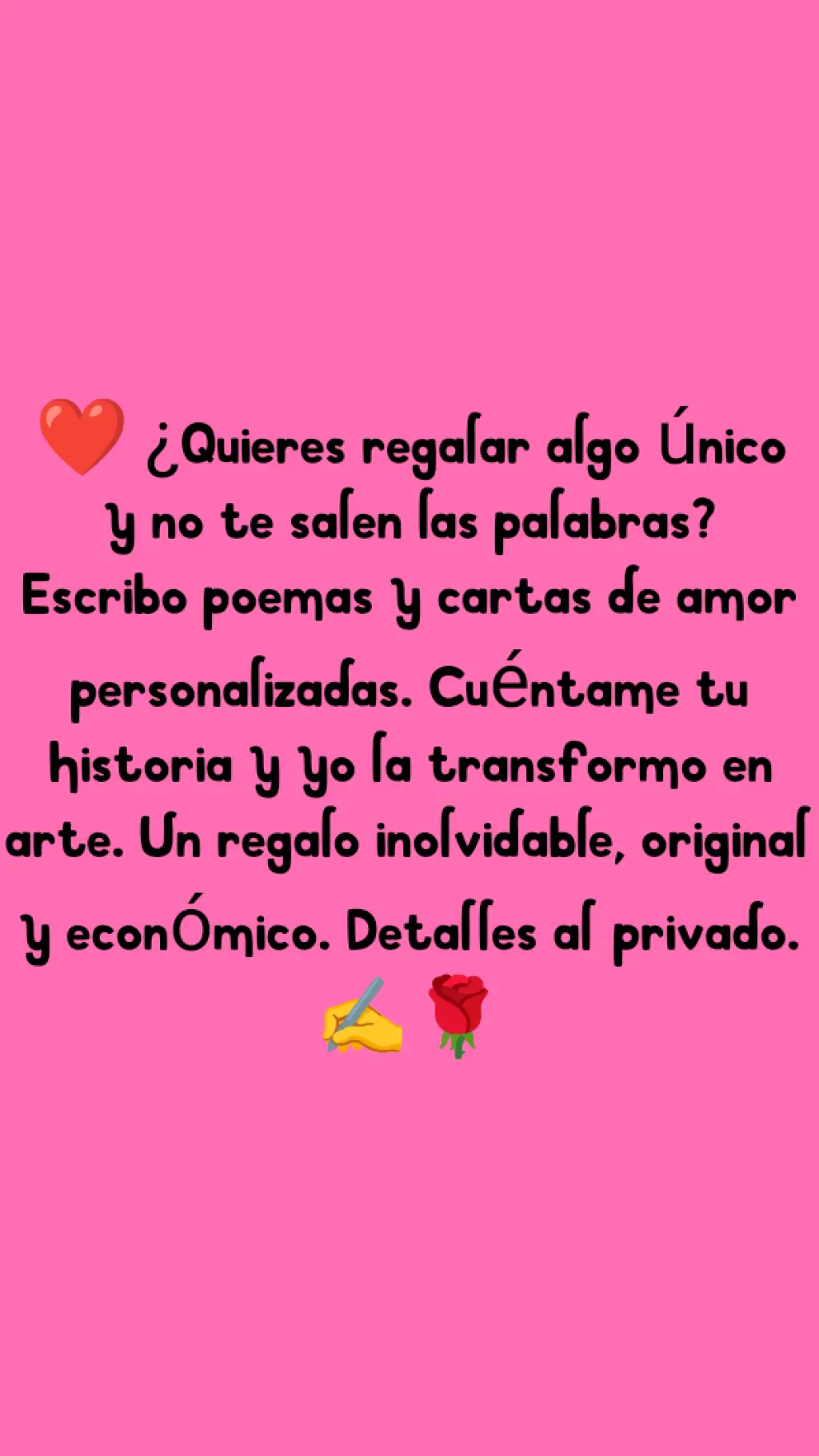 Poemas y Cartas de Amor Personalizadas