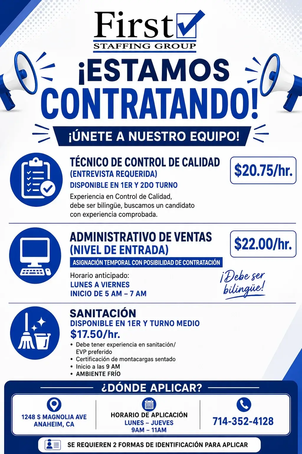 TRABAJO DISPONIBLE