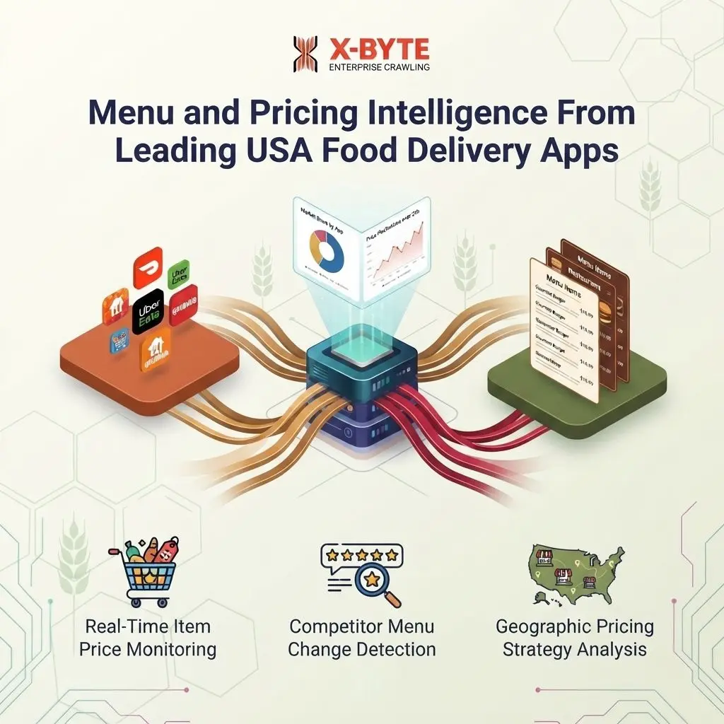 Menu and Pricing Intelligence From Leading USA Food Delivery Apps