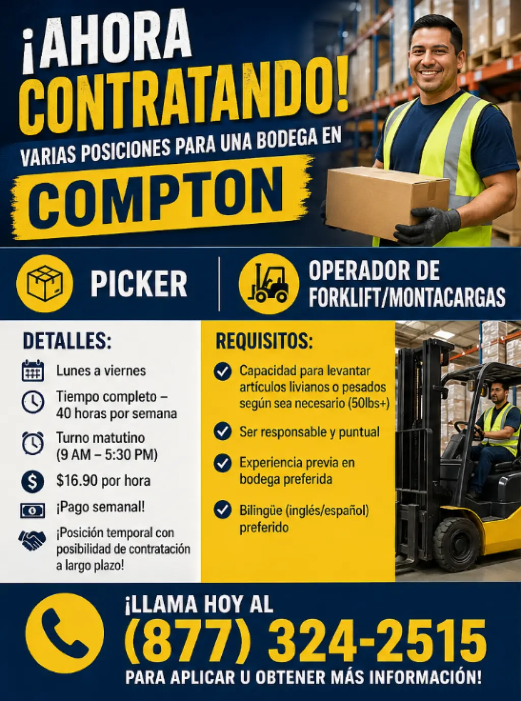 TRABAJO DE BODEGA EN COMPTON!