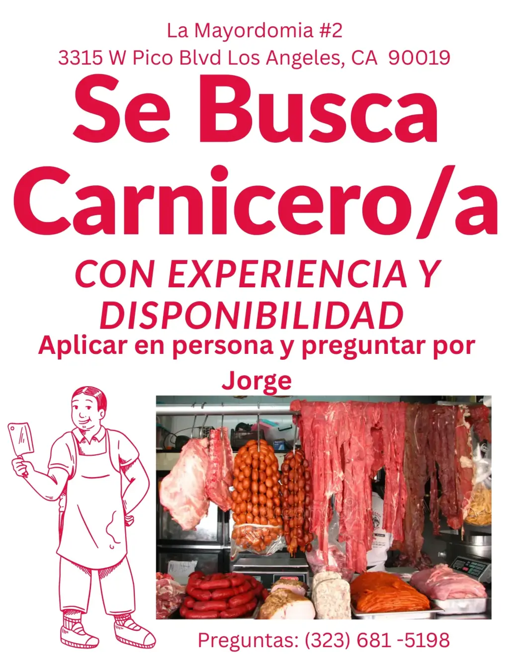 Solicito Carnicero/a