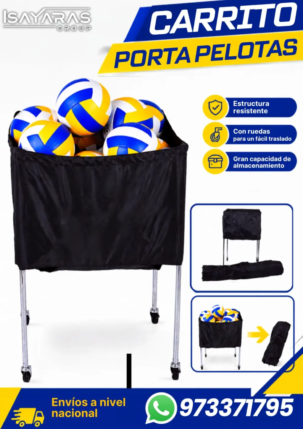 CARRITO PORTA PELOTAS MTD – ORDEN Y PRACTICIDAD- ISAYRAS GROUP