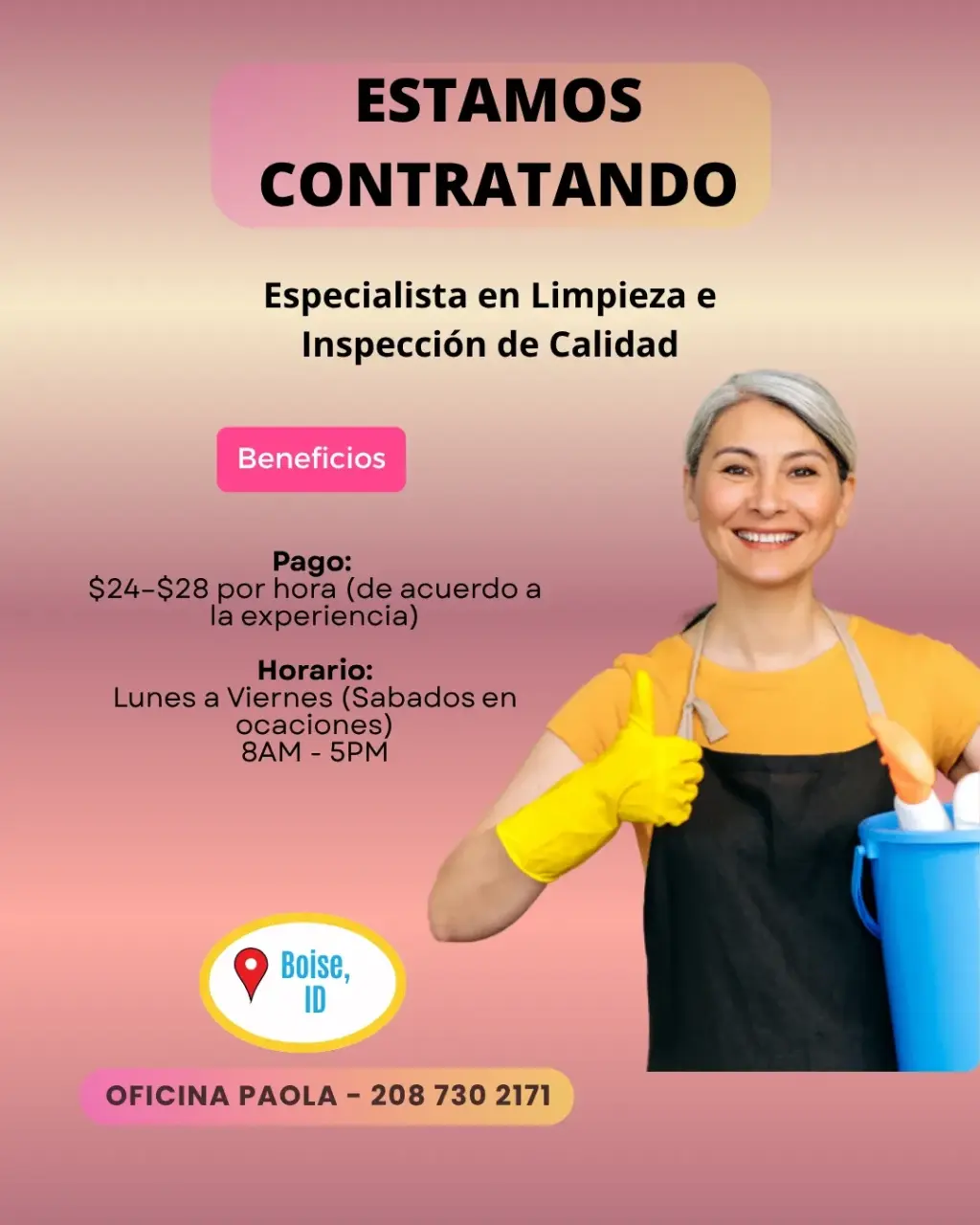 Especialista en Limpieza e Inspección de Calidad