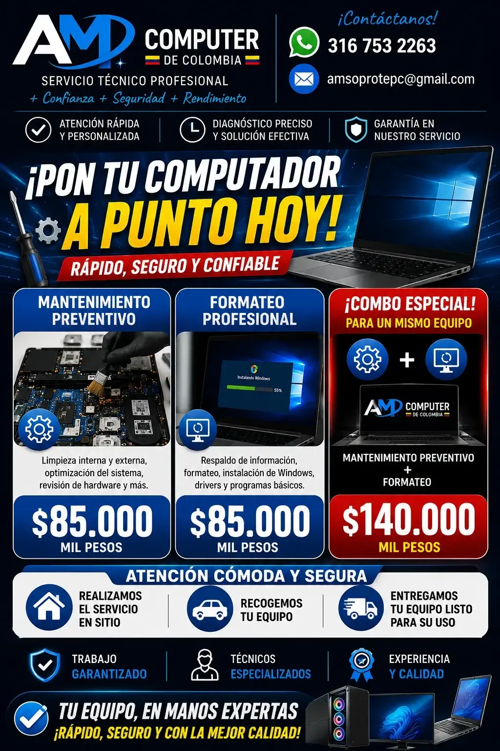 Mantenimientos Preventivos y Correctivos a Computadores e Impresoras