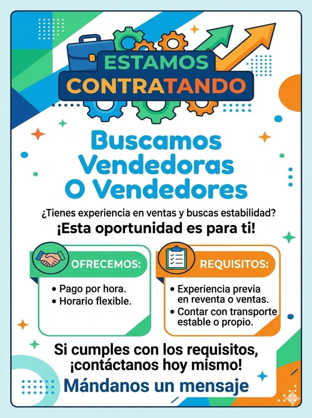 Contratando Vendedores